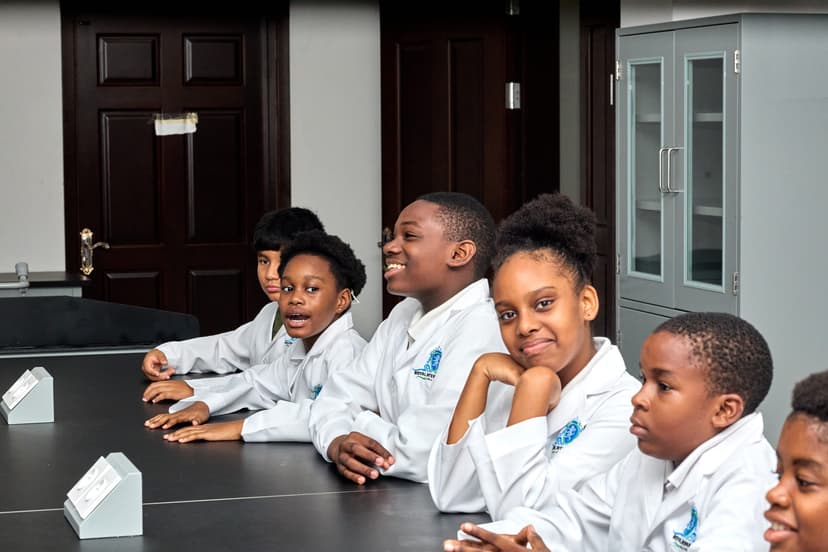 Students at the science lab