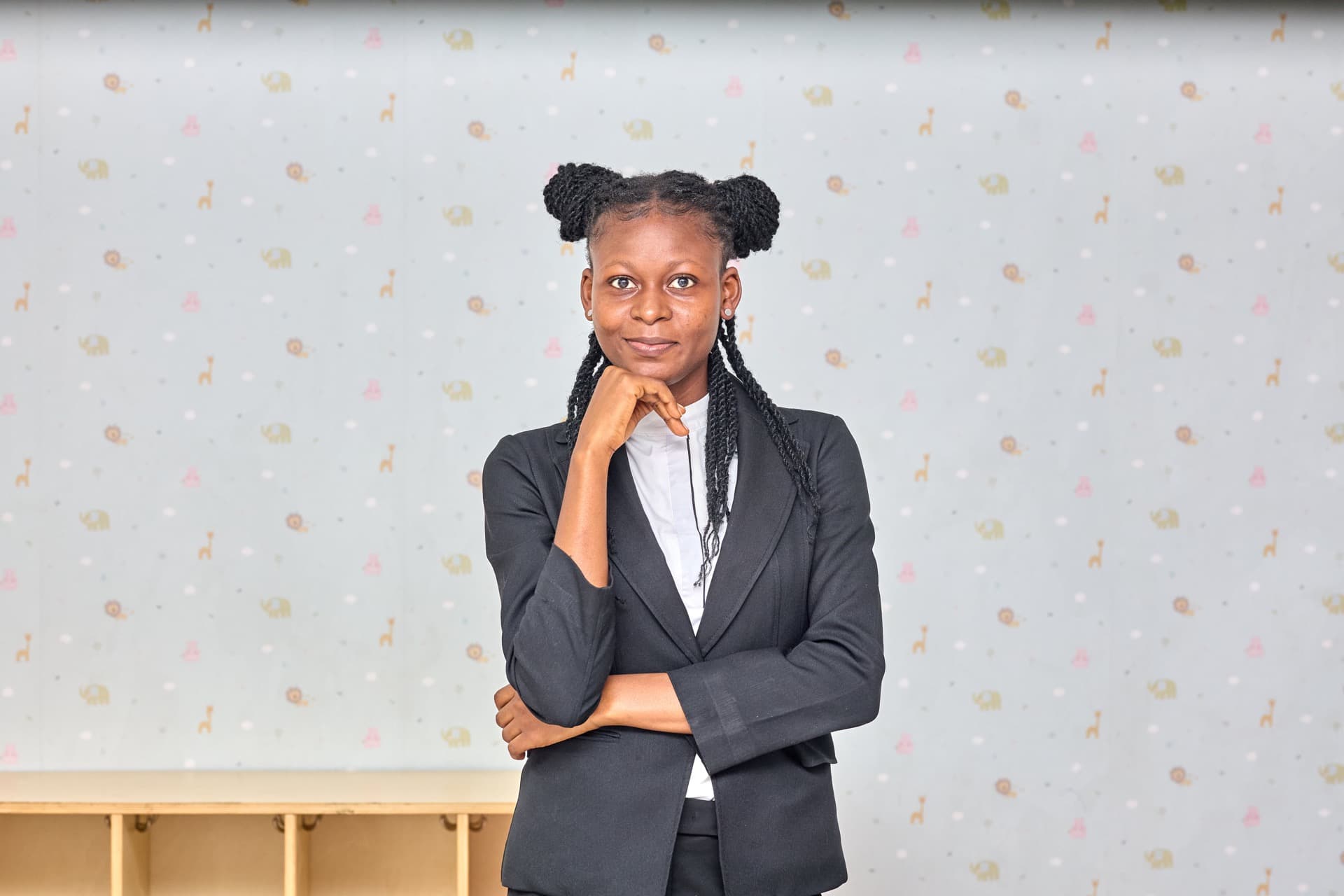 Adult student working on a computer